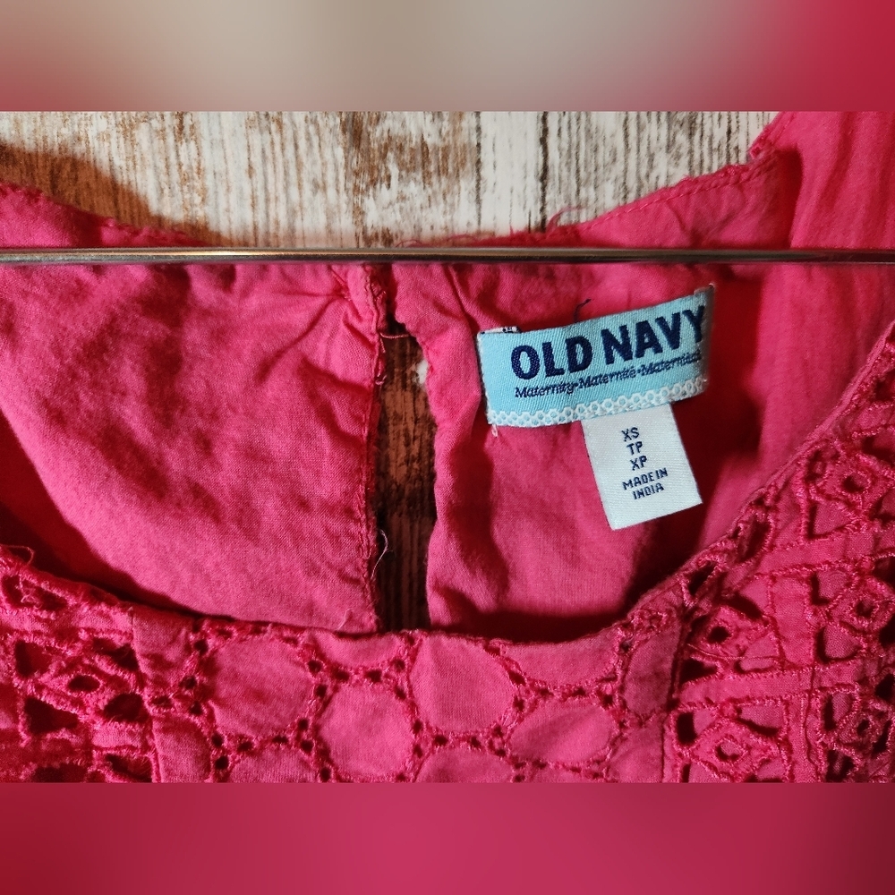 Old Navy Fushia Pink Lace Midi Dress Sleeveless Tank - Picture 2 of 6
